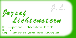 jozsef lichtenstern business card